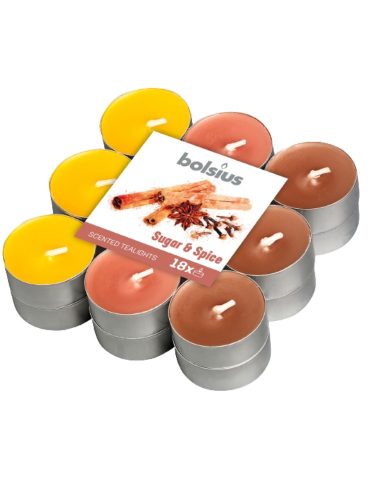 Bolsius illatos teamécses - Fahéj, 18 db