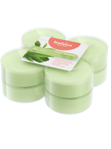 Bolsius illatos maxi teamécses - Zöldtea, 8 db