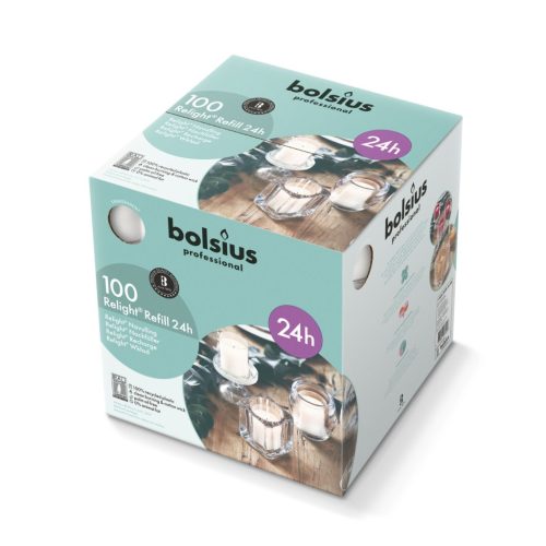 Bolsius ReLight újratöltő mécsesbetét - 100 db