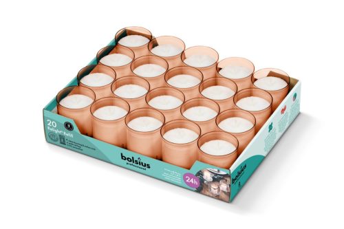 Bolsius ReLight újratöltő mécsesbetét - 20 db - Rózsaszín