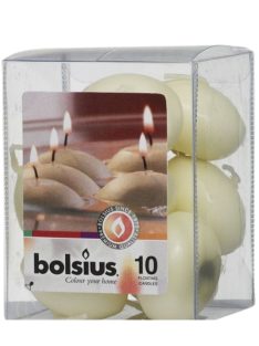 Bolsius úszógyertya - krém, 10 db