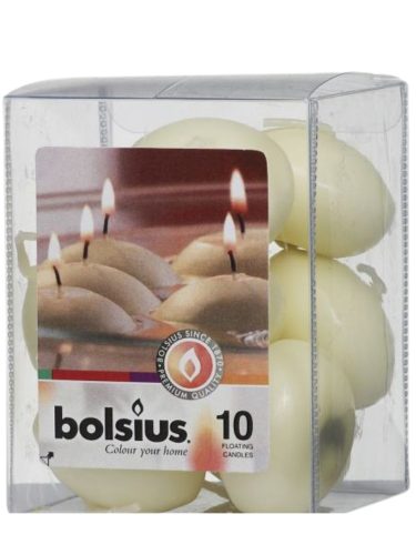 Bolsius úszógyertya - krém, 10 db