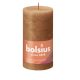 Bolsius rusztikus metál henger gyertya - Fűszeres barna