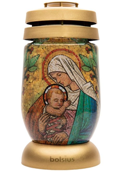 Bolsius üvegmécses - Szűz Mária