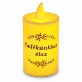 LED gyertya - Emlékünkben élsz - Meleg fénnyel