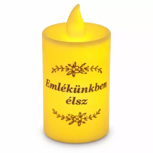 LED gyertya - Emlékünkben élsz - Meleg fénnyel
