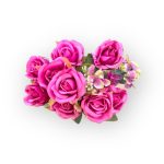 Rózsa csokor - 9 ágú - Sötét rózsaszín