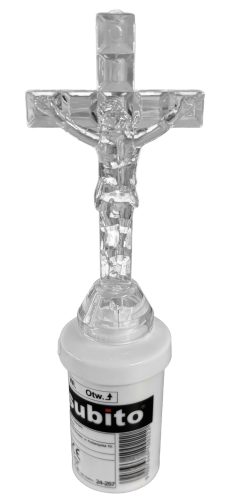 LED gyertya - Kereszt - Hideg fehér fénnyel