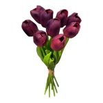 Tulipán csokor - 9 szál - Bordó