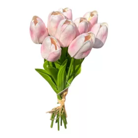 Tulipán csokor - 9 szál - Halvány rózsaszín