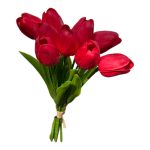 Tulipán csokor - 9 szál - Piros